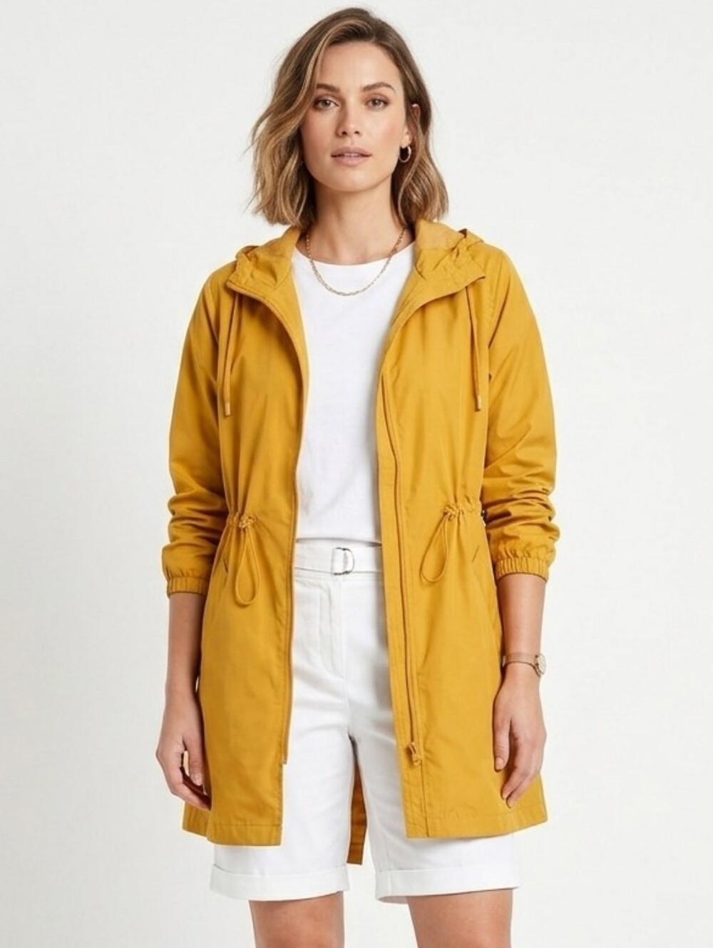 Love Tree Yellow Hooded Anorak Jacket Small